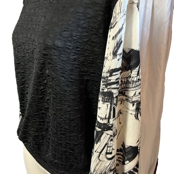 Adore NWT blouse dressy classy black and white sweater type style - Picture 3 of 8